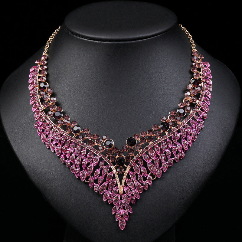 High Profile Retro Exquisite Design Banquet Jewelry Set