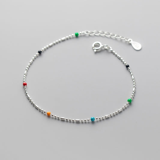 Sier Colors Beads Ethnic Style Simple Meticulous Bracelets