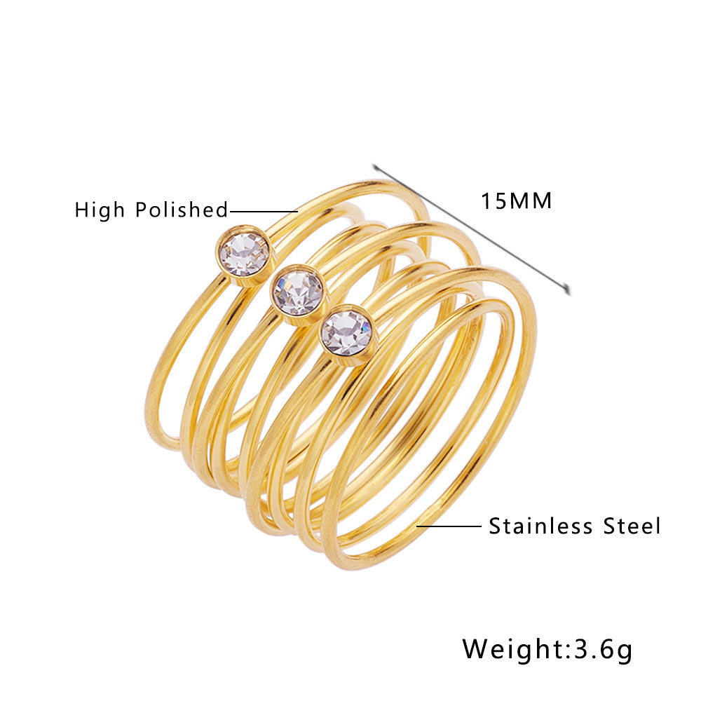 Women's Style Titanium Steel Pearl For Niche Rings