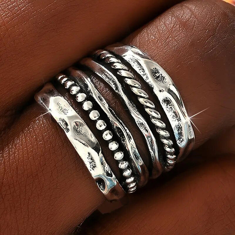 Shi Ancient Sier Retro Female Style Classical Rings