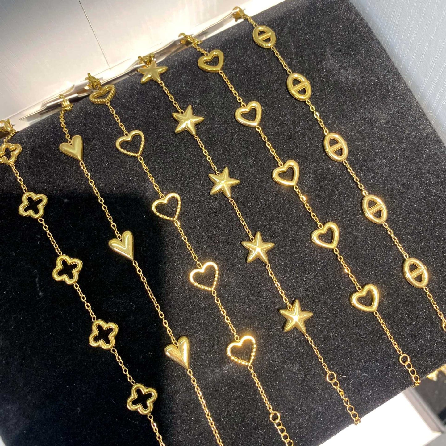 Stainless Steel Gold Combination Not Easy To Fade Light Luxury Jewelry Set