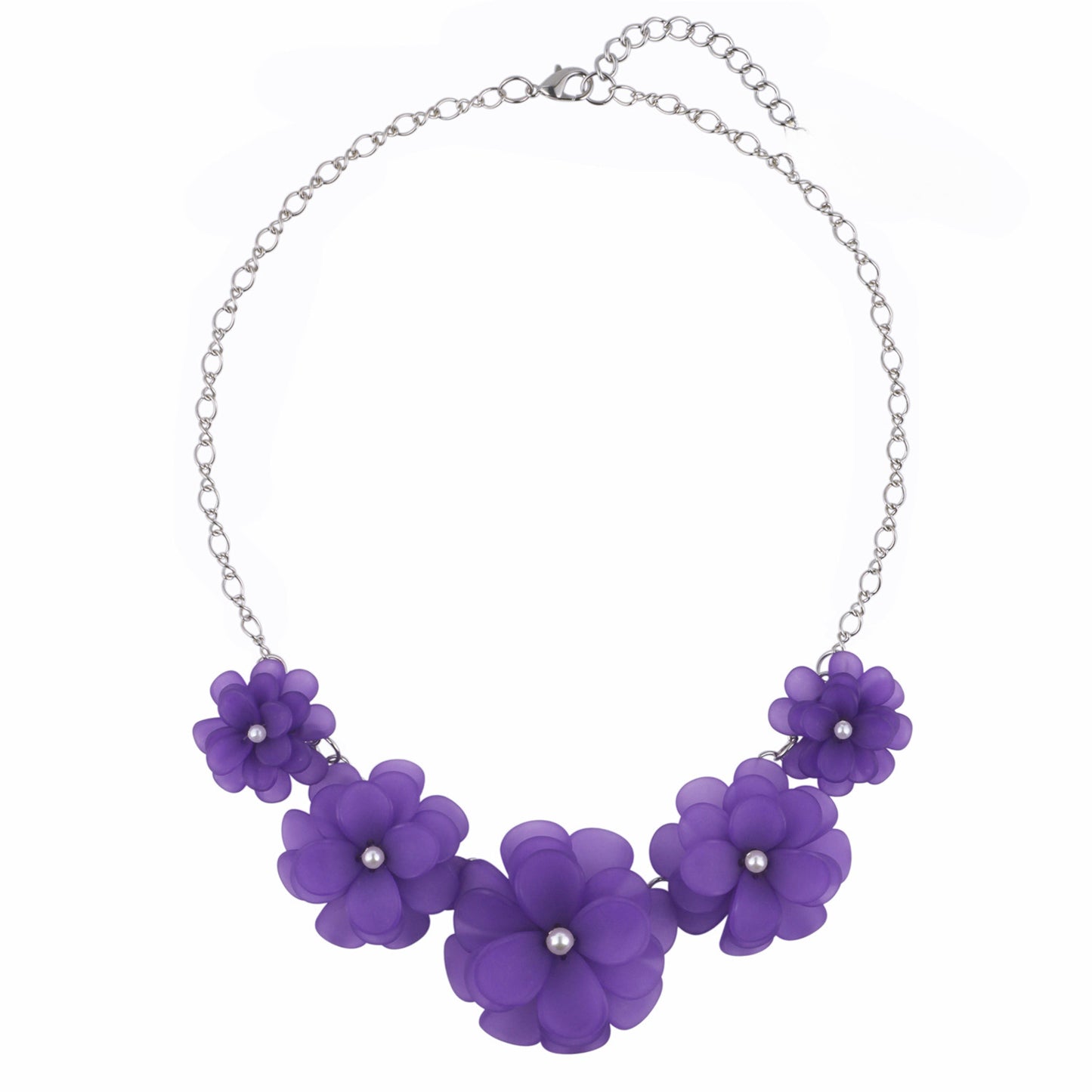 Platinum Card Fashion Personality Acrylic Five Flower Choker Pendants