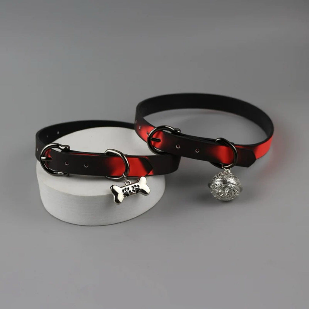 Holding Rope Bell Punk Puppy Leather Spicy Necklaces