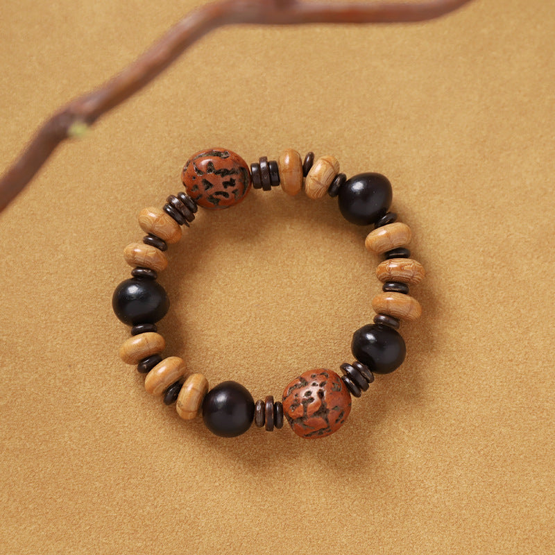 Women's & Men's Chinese Natural Plant Seed Fruit Bodhi Retro Bracelet