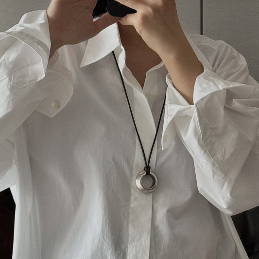 Gold Finish Light Wheel Minority Black Necklaces