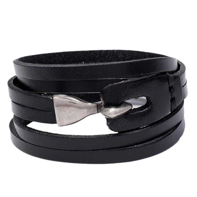 Fashion Ornament Punk Retro Cowhide Simple Bracelets