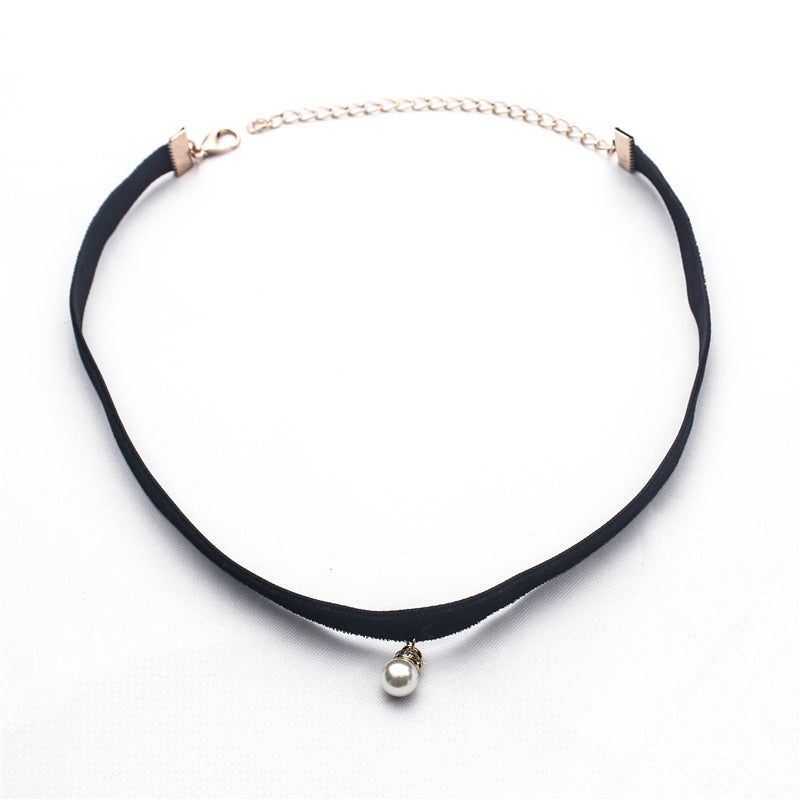 Female Dark Simple Fairy Temperamental Short Neck Collar