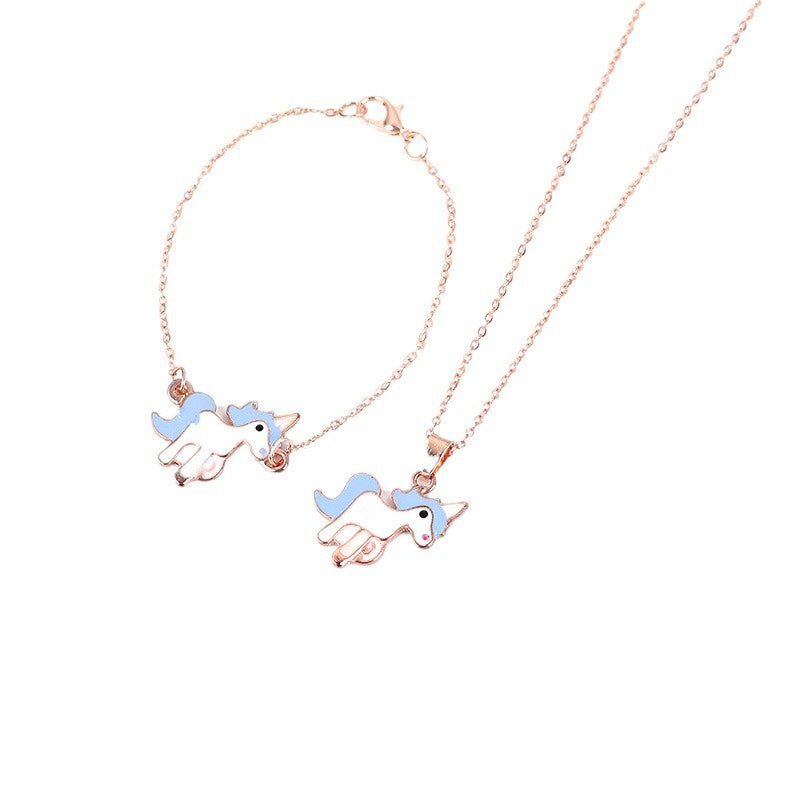 Dripping Oil Cartoon Unicorn Sweet Cute Bracelets