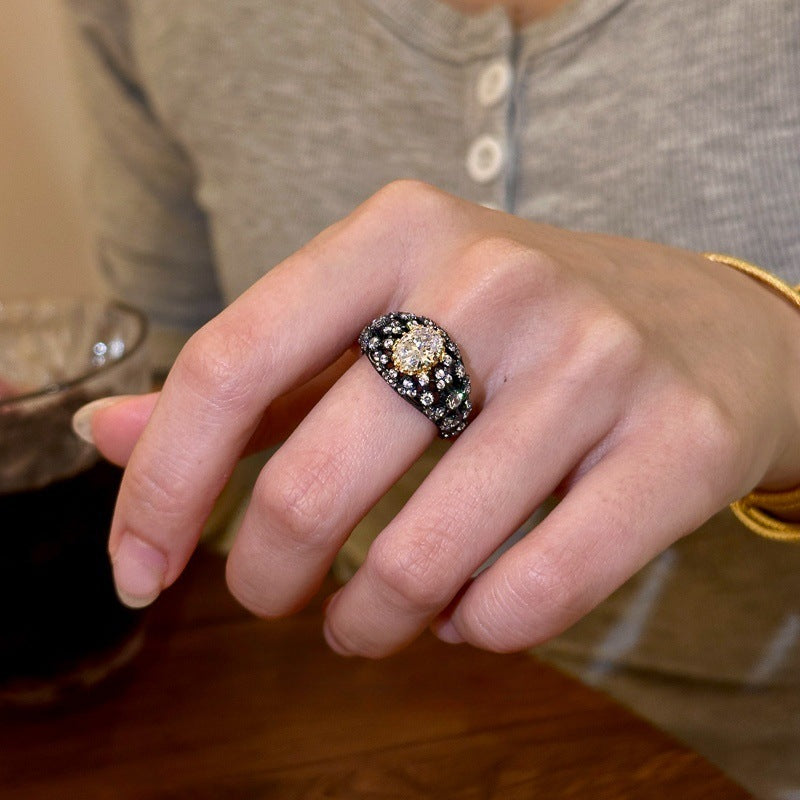 Glaze Enamel Butterfly Female Purple Special Interest Light Rings
