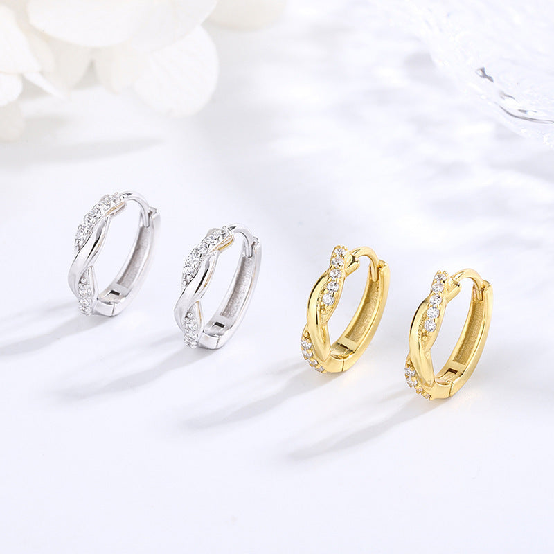 Women's Mobius Fashion Simple Korean Style Diamond Earrings