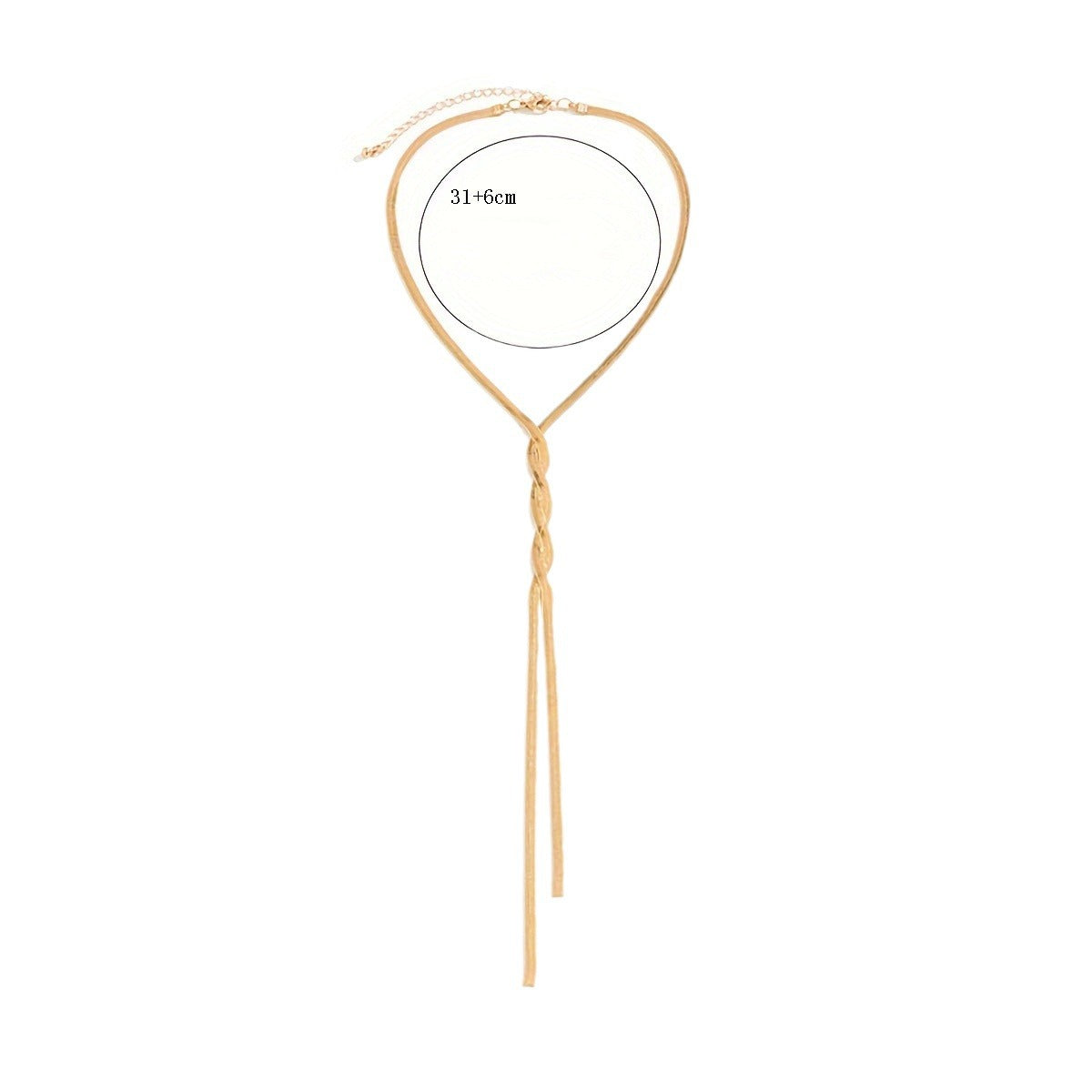 Women's Simple Chain Long Creative Winding Snake Bones Necklace