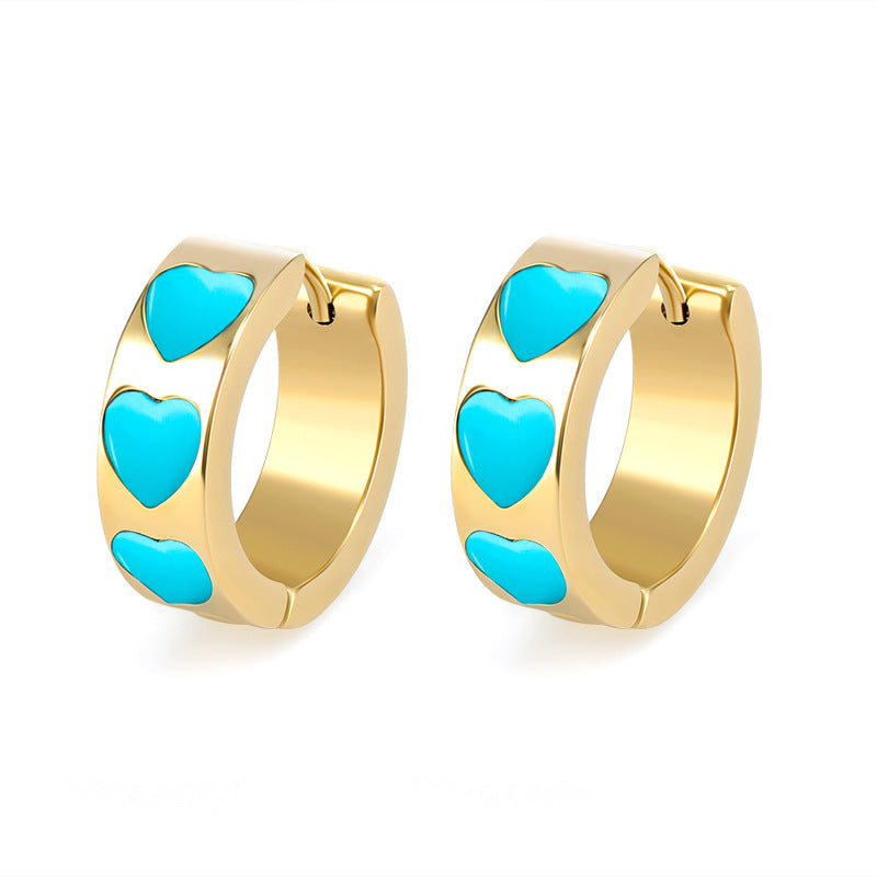 Light Luxury Sier Needle Geometric Ear Female Water Drop Leaf Stud Earrings