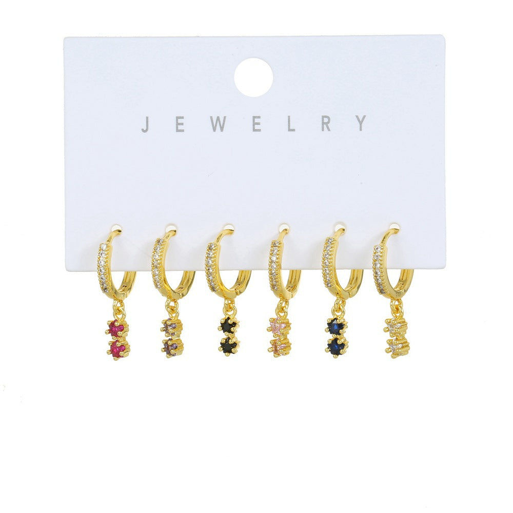Ear Clip Three Pairs Copper Plated Real Earrings