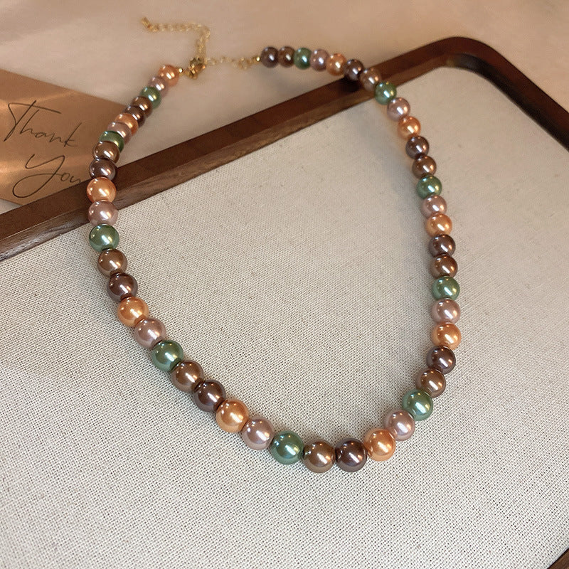 Pearl Twin Clavicle Chain Light Luxury Necklaces