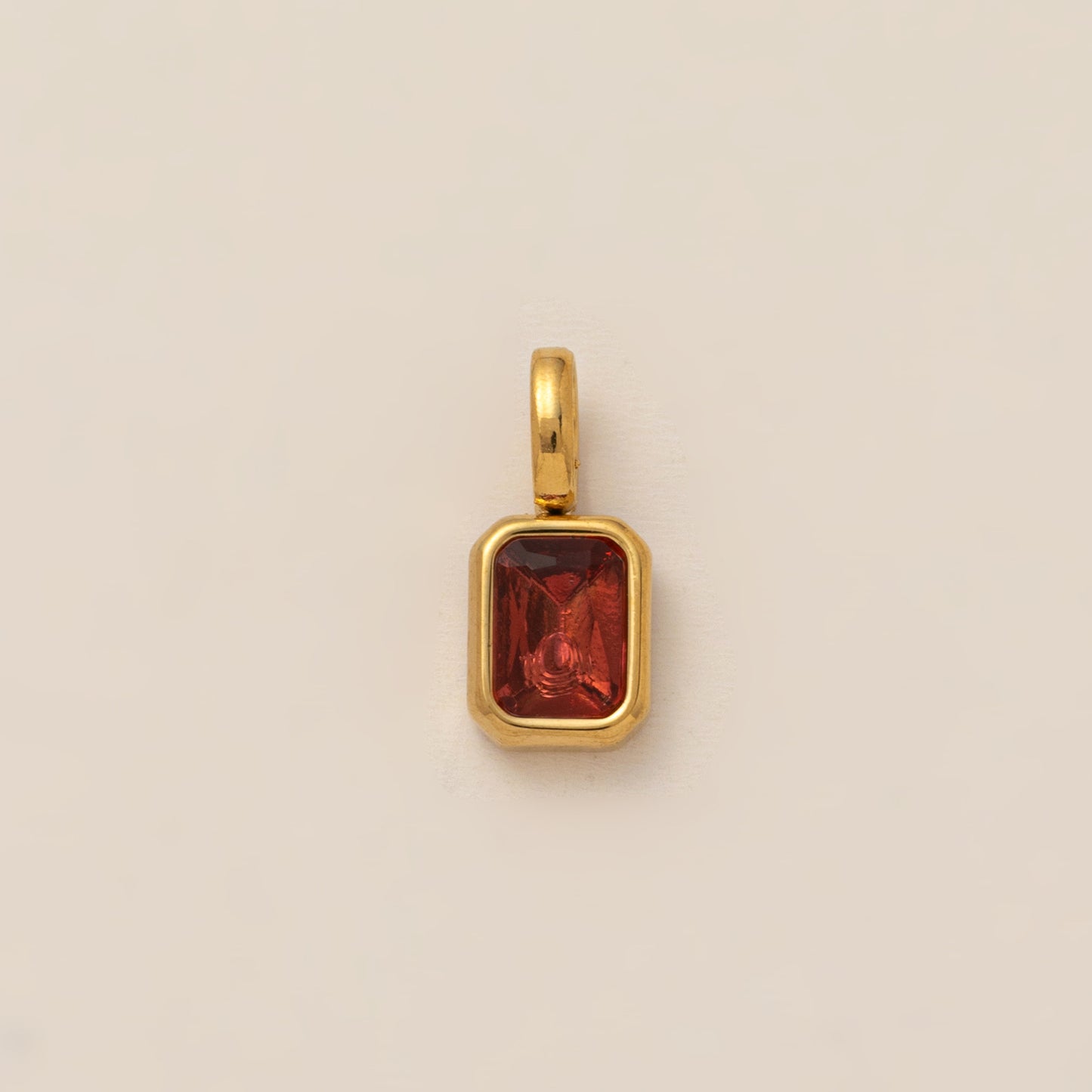 Birthstone Parts Female Twee Square Zircon Necklaces