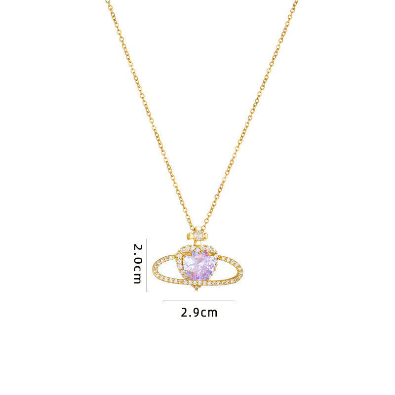 Design Personality Inlaid Zircon Love Accessories Necklaces