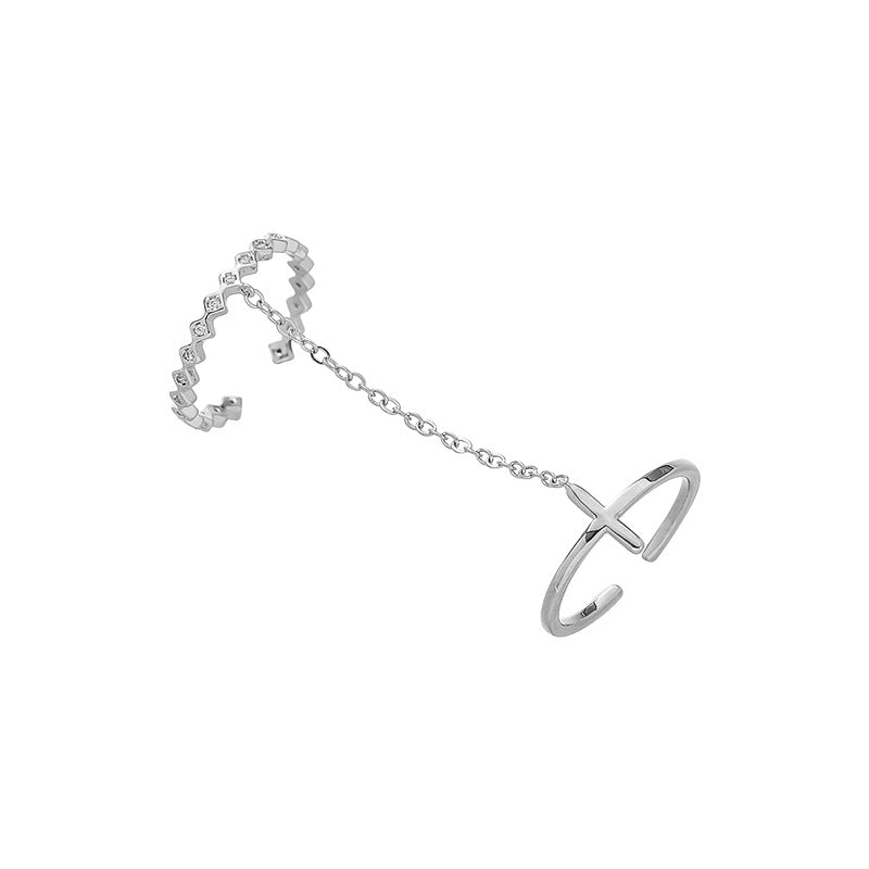 Female Fashion Personality Special Interest Light Luxury Exquisite One-piece Opening Rings