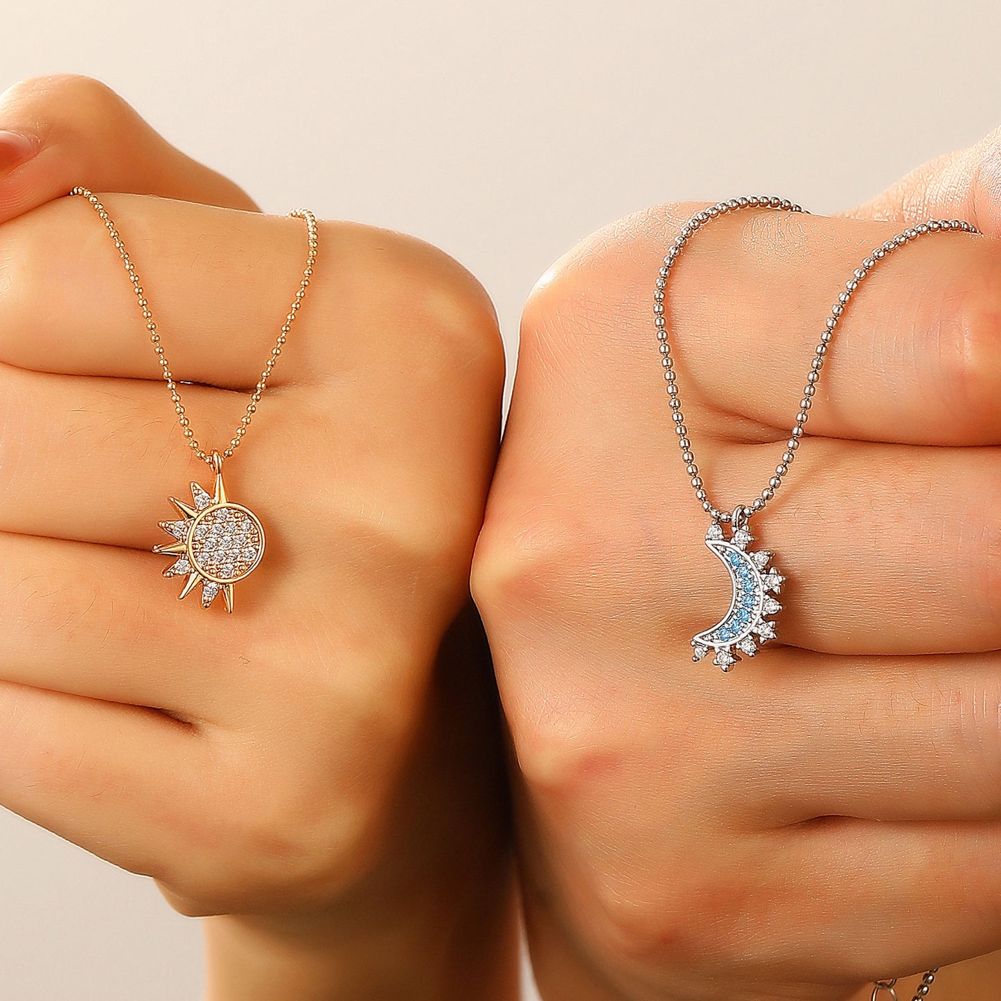 Elegant Charming Diamond Sun Moon Female Rings