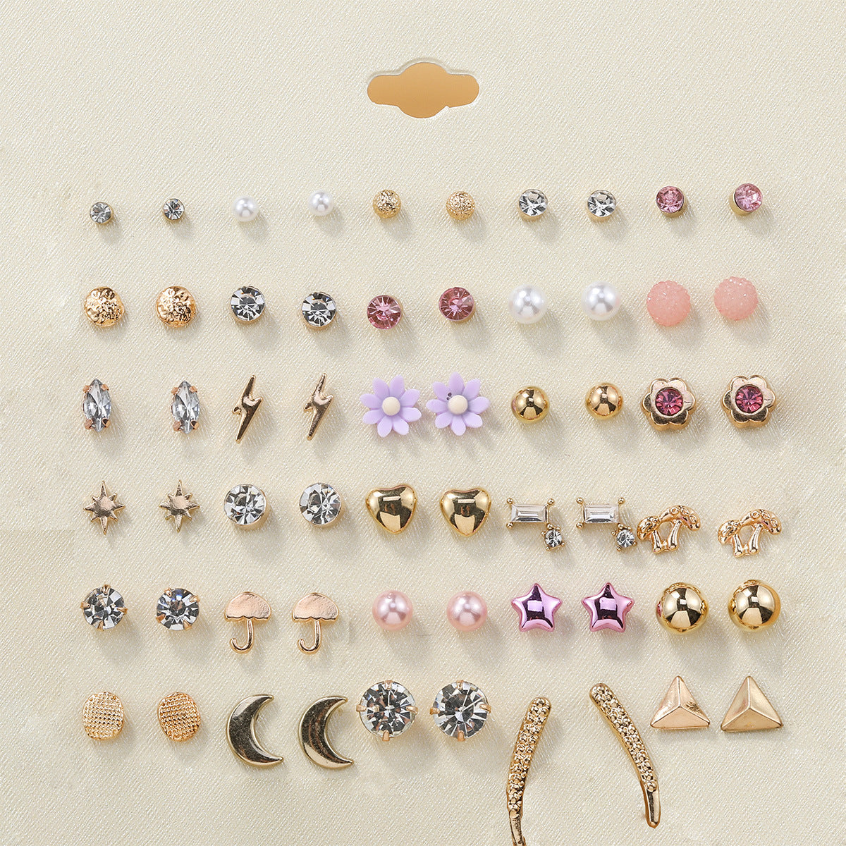 Glamorous Bow Flower Starfish Butterfly Combination Rings