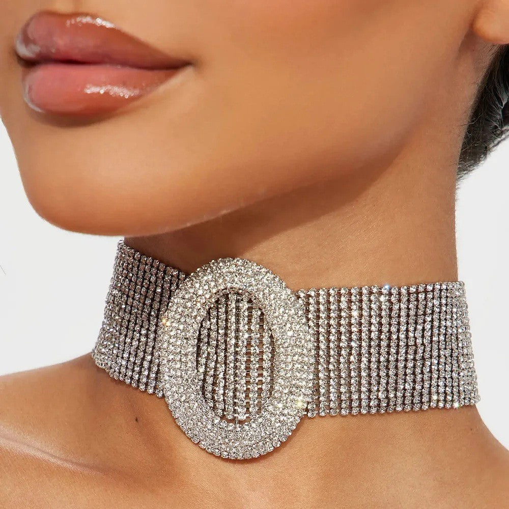Women's Diamond Open High-grade Party Fashion Alloy Collar