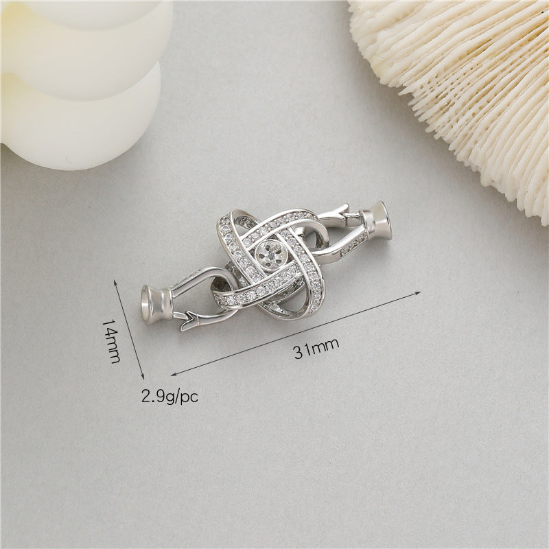 Glamorous Elegant Pearl Buckle Connection Closing Jewelry Accessories