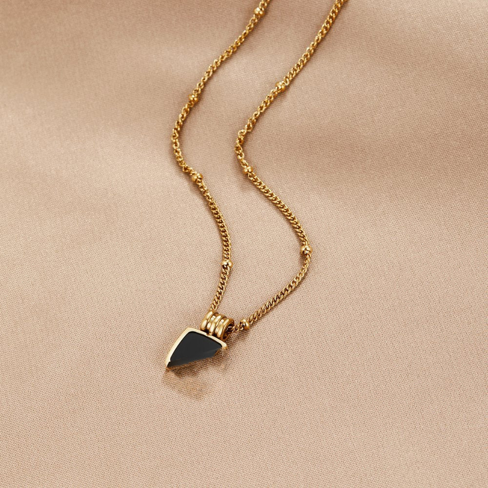 Women's Luxury Titanium Steel Gold Clavicle Chain Pendants