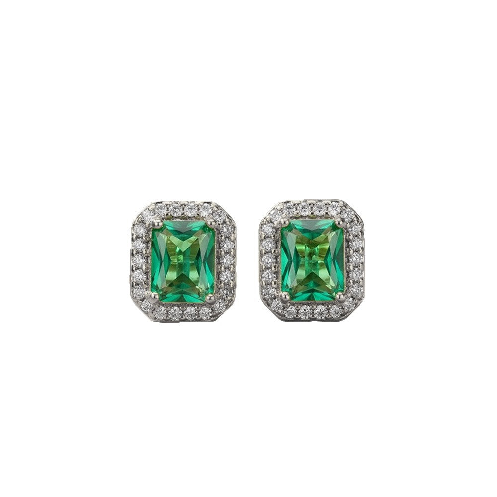 Inlaid Zirconium Full Diamond Female Light Jewelry Set