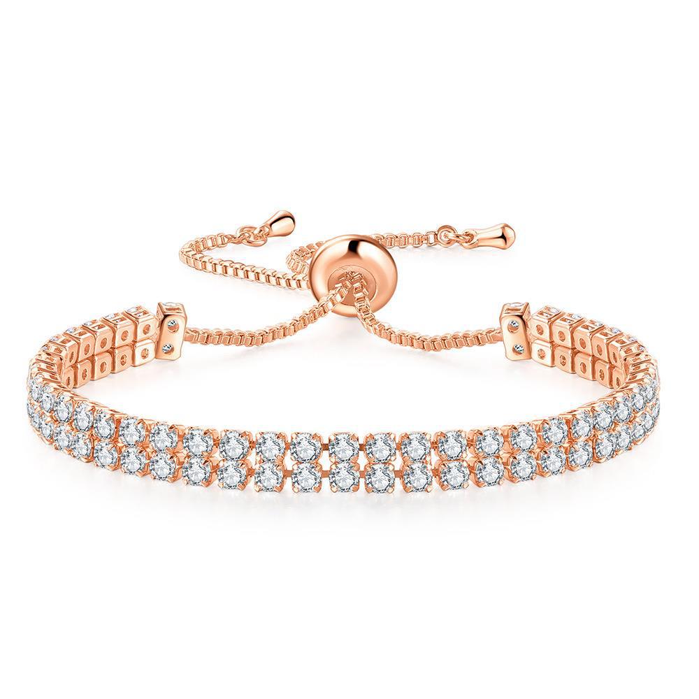 Women's Row Full Zircon Diamond Adjustable Tennis Bracelets