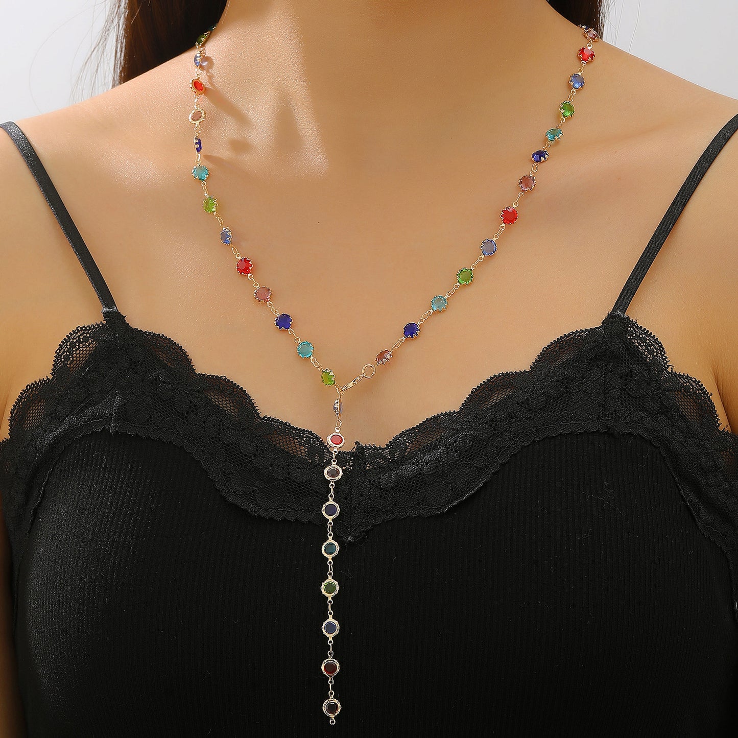 Colored Loving Heart Geometric Candy Color Glass Earrings