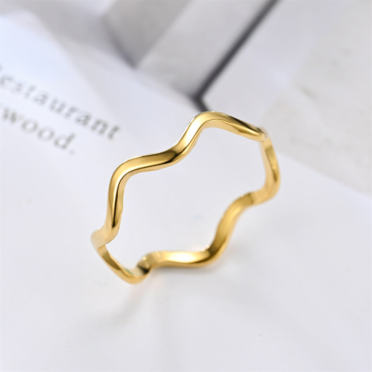 Korean Style Niche Temperament Irregular Index Rings