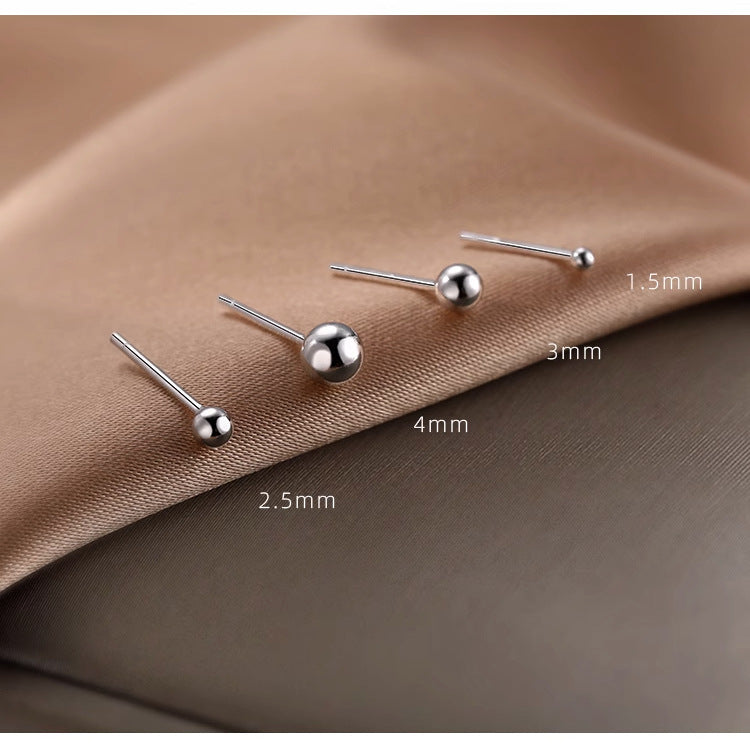 Women's Sier Simple Sleeping No Need To Earrings