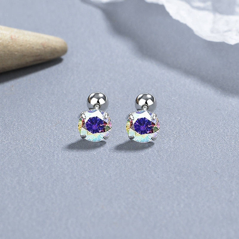 Women's Colorful Zircon Thread Simple Ear Bone Graceful Earrings