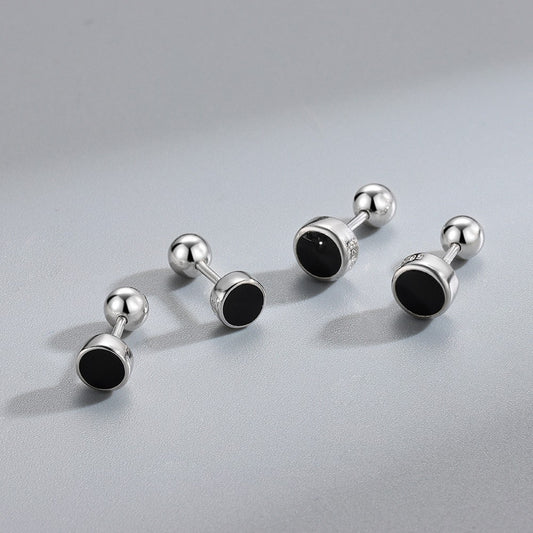 Sier Ear Bone Female Screw Tightening Rings