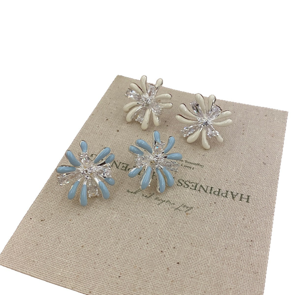 Zirconium Drip Glazed Fireworks Female Niche High Sense Graceful Exquisite Rings