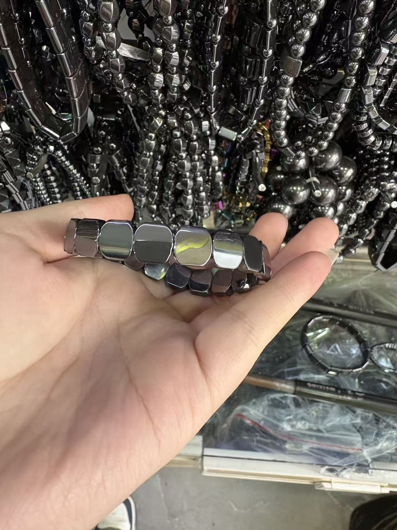 Haematite Fashion Personality Dark Temperament Hip Hop Bracelets