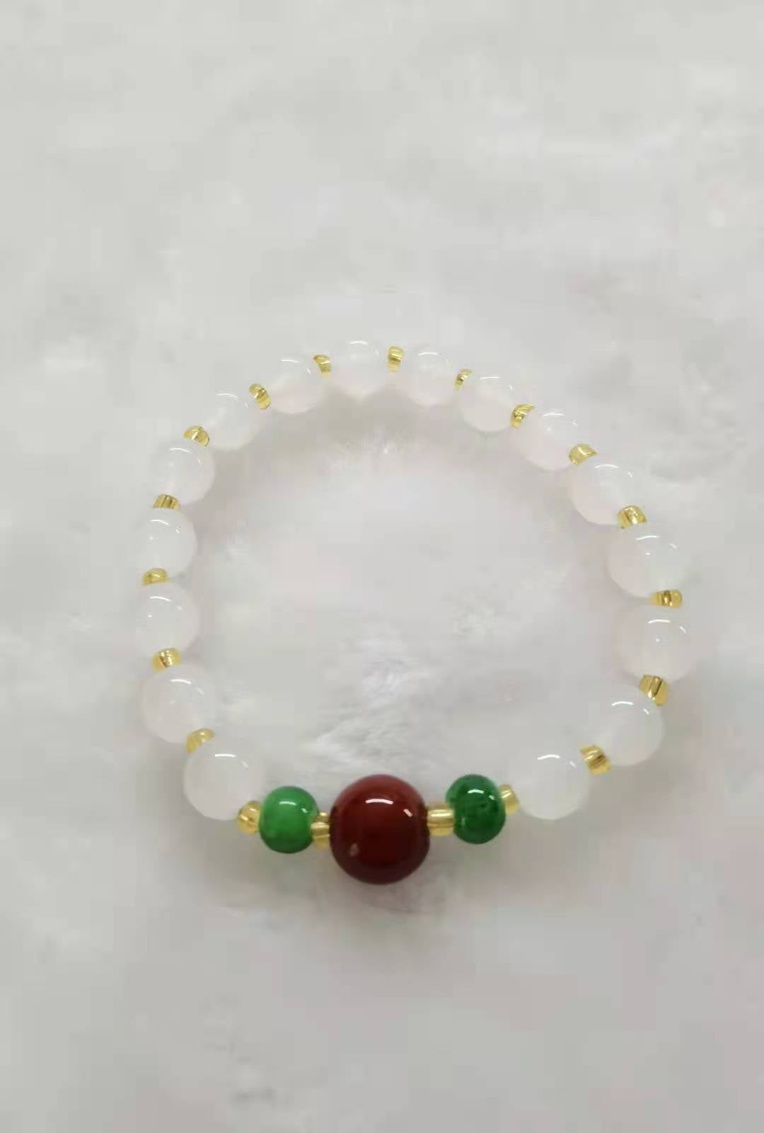 Beautiful White Jade Accessories Agate Beads Bracelets