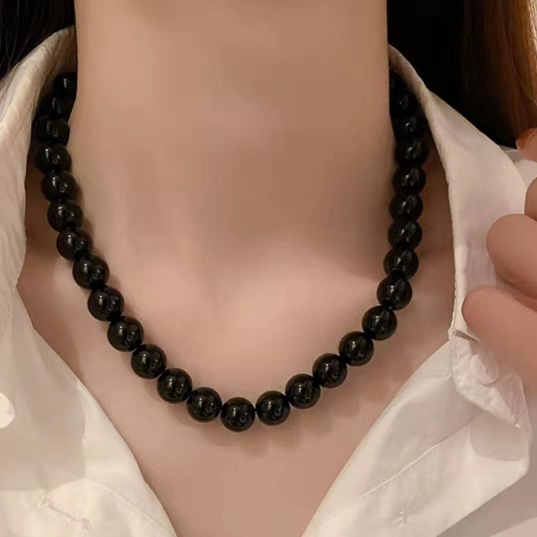 Women's & Men's Creative Round Beads Black For Dark Style Sweet Cool Fashion Necklaces