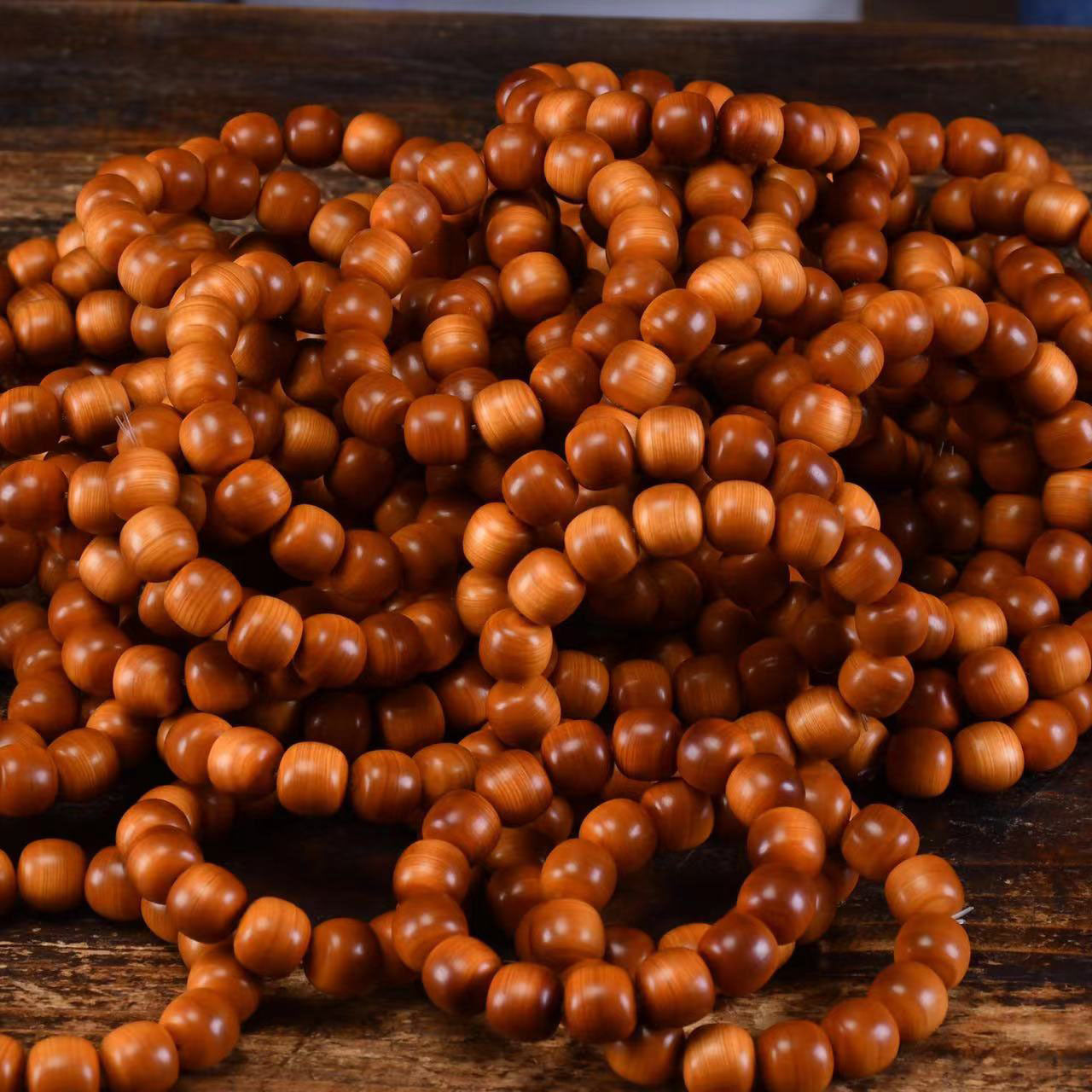 Thuja Round Beads Handmade Wooden Cultural Artifact Bracelet