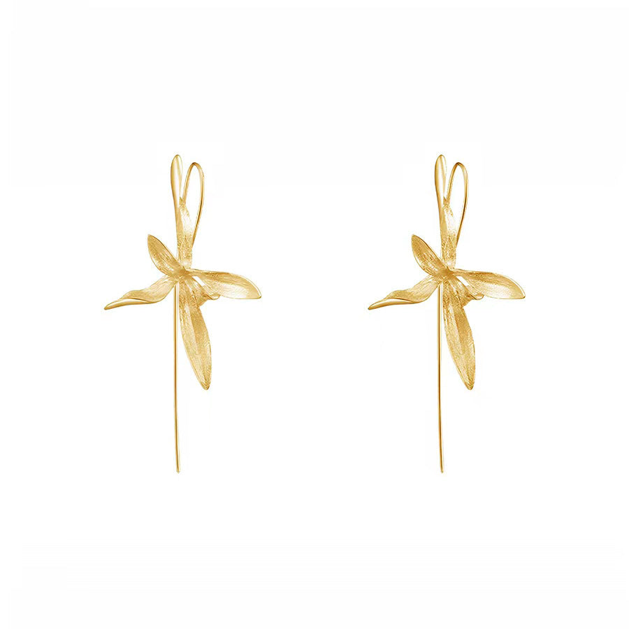 Women's Flower-de-luce Flower Exquisite Light Luxury Design Ear Hook