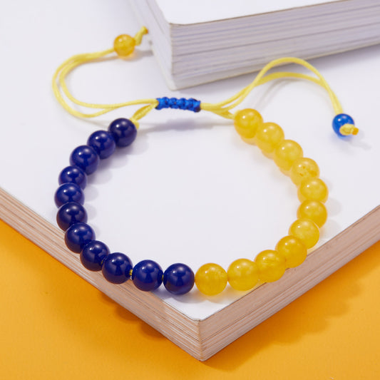 Fashion Ukraine Creative Beads Yellow Blue Bracelets