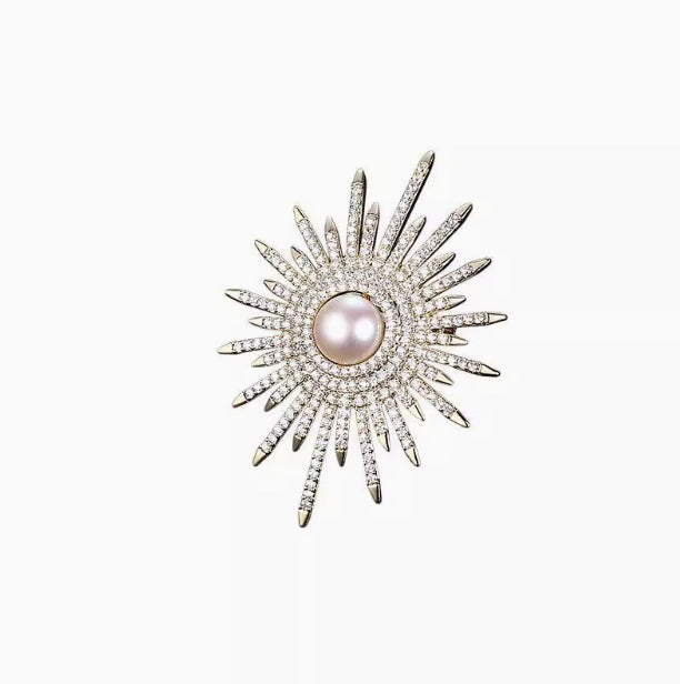 Glamorous Brooch Fashion Shining Sunflower Pin Brooches