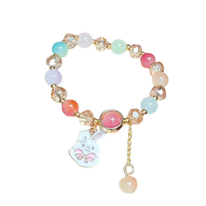 Women's Sweet Live Gift Small Jewelry Gradient Cartoon Two-color Bracelets