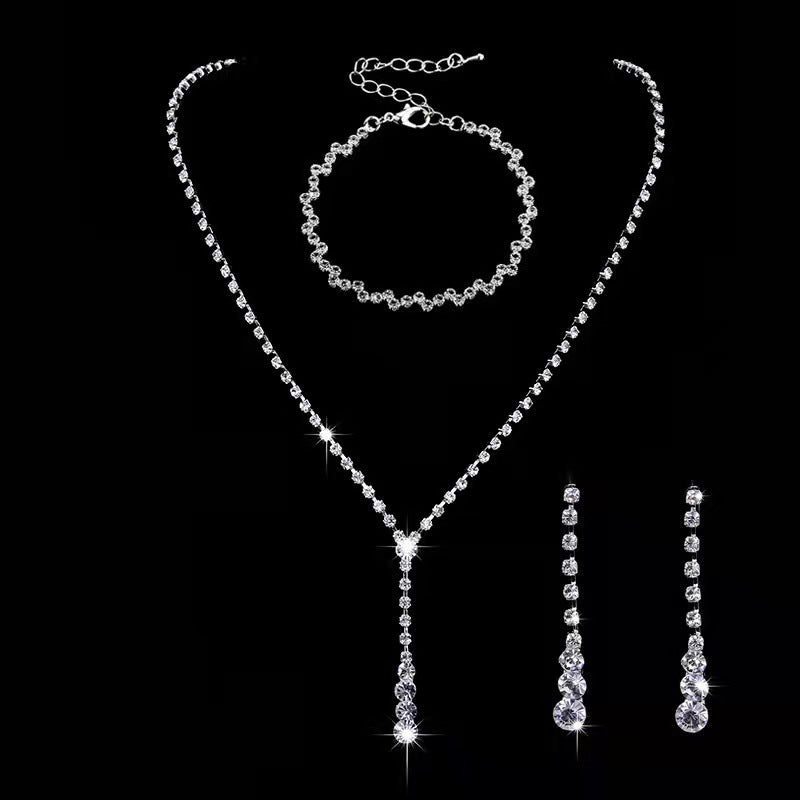 Direct Wholesale Fashion Wedding Bridal Gown Graphy Jewelry Set