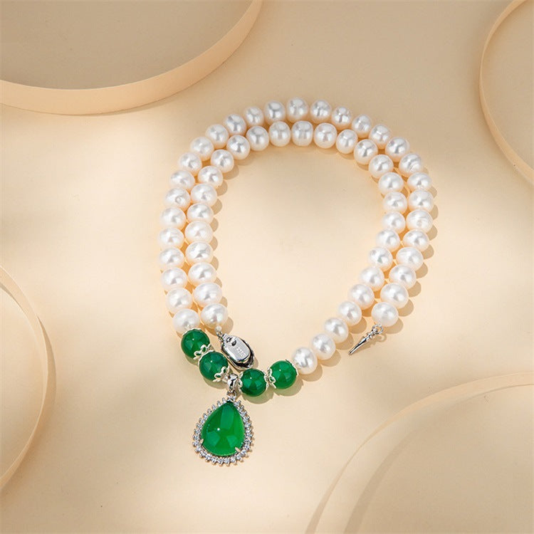 Day Gift Natural Freshwater Pearl Mother Style Birthday Necklace