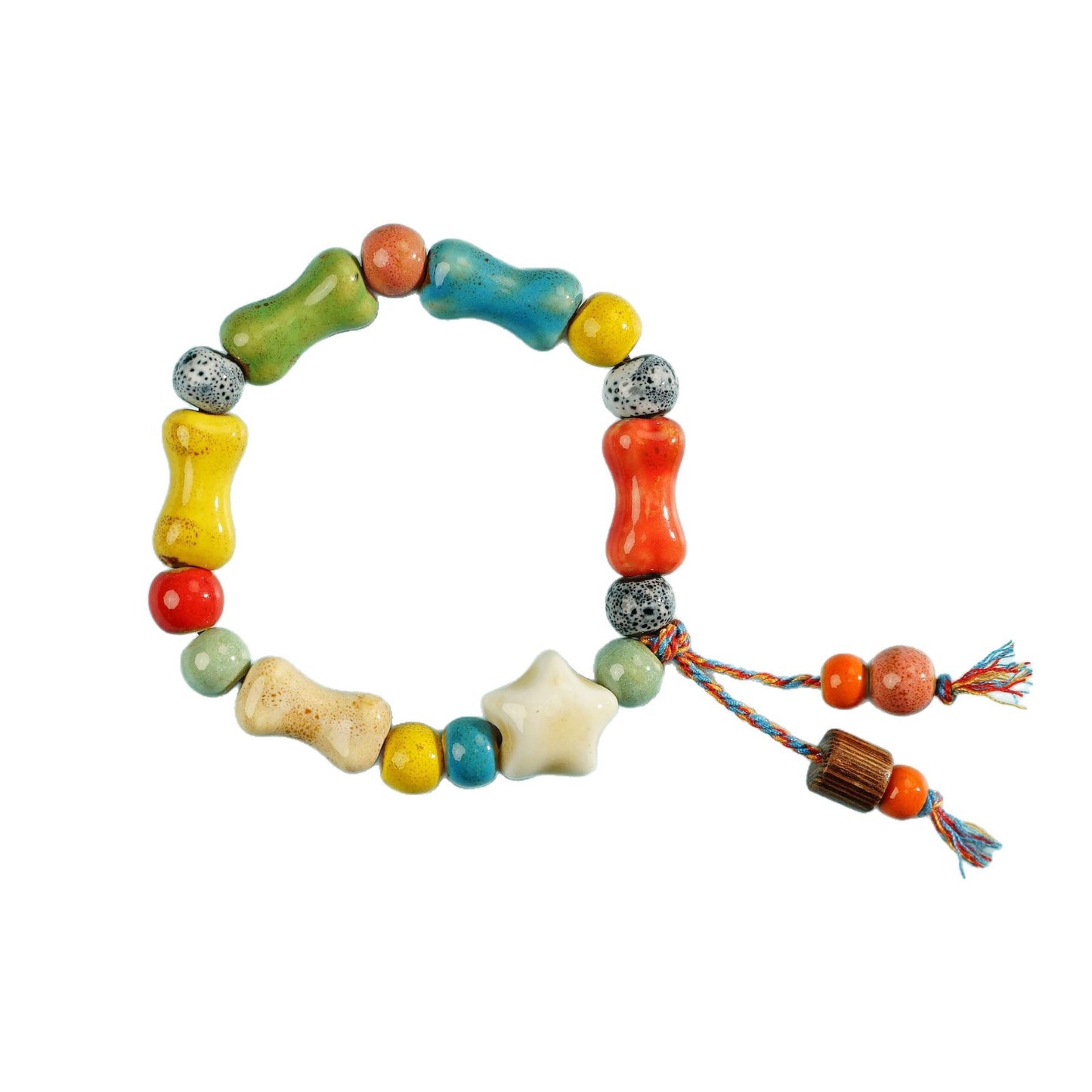 Ceramic Starfish Chinese Cat Carrying Strap Stall Bracelet