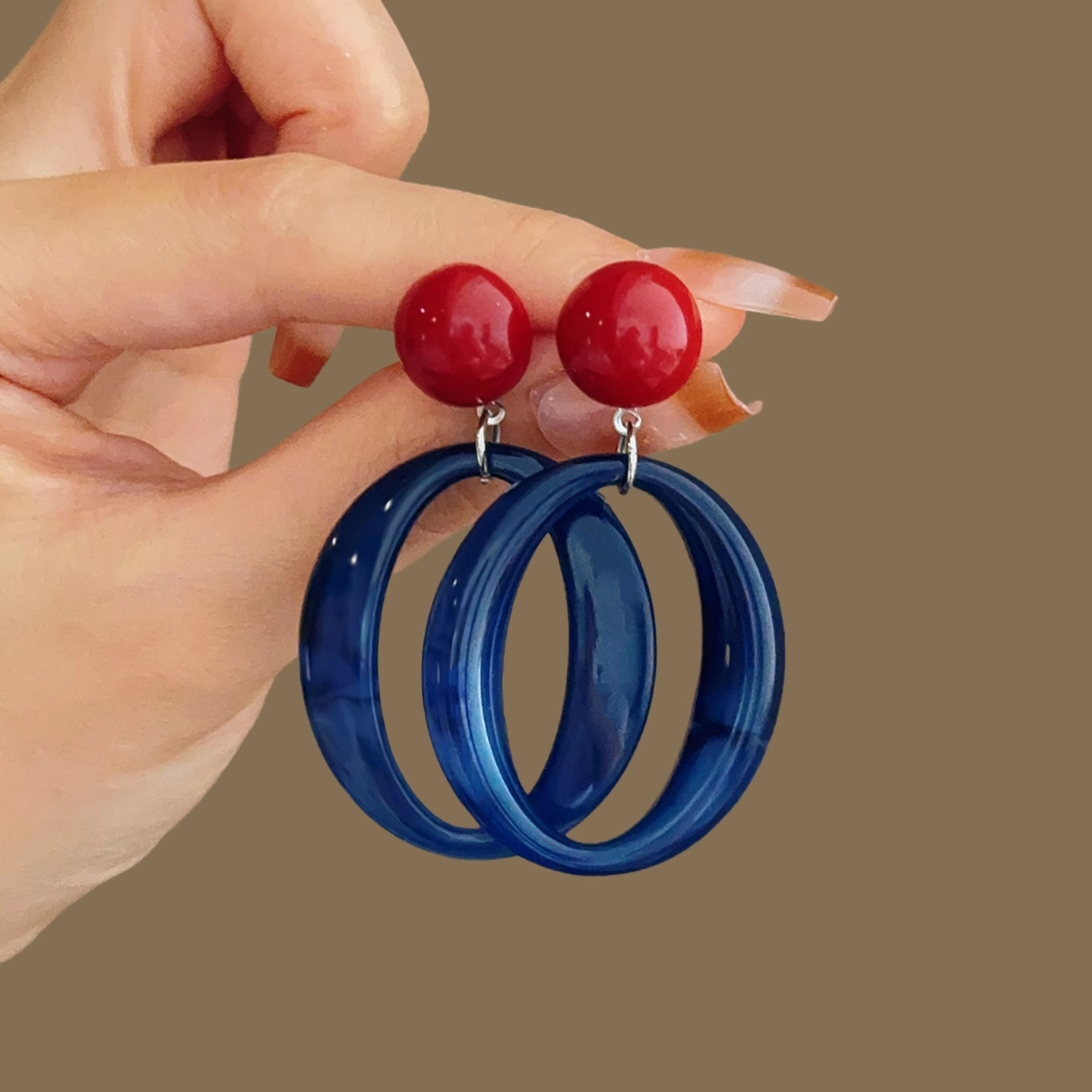 Charming Colored Series Sports Style Female Earrings