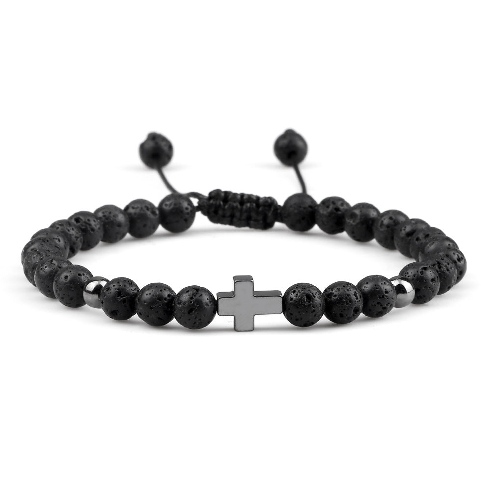 Popular Comfortable Cross Woven Beads Pull Bracelet