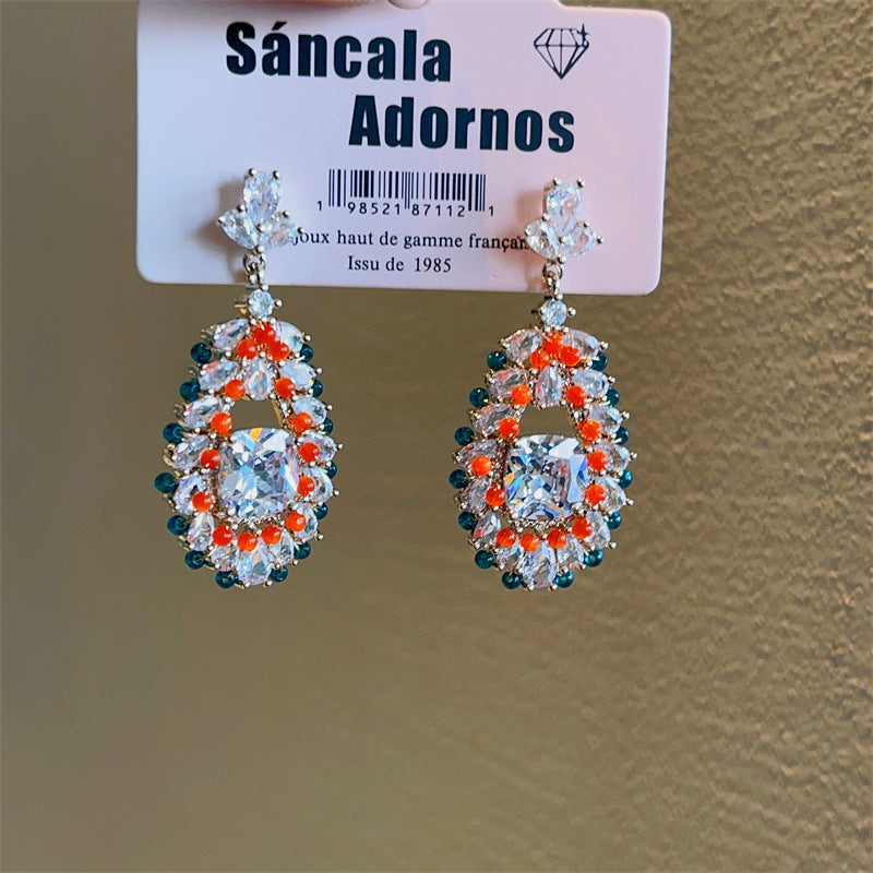 Grade Colored Gems Chain Agate Red Rings