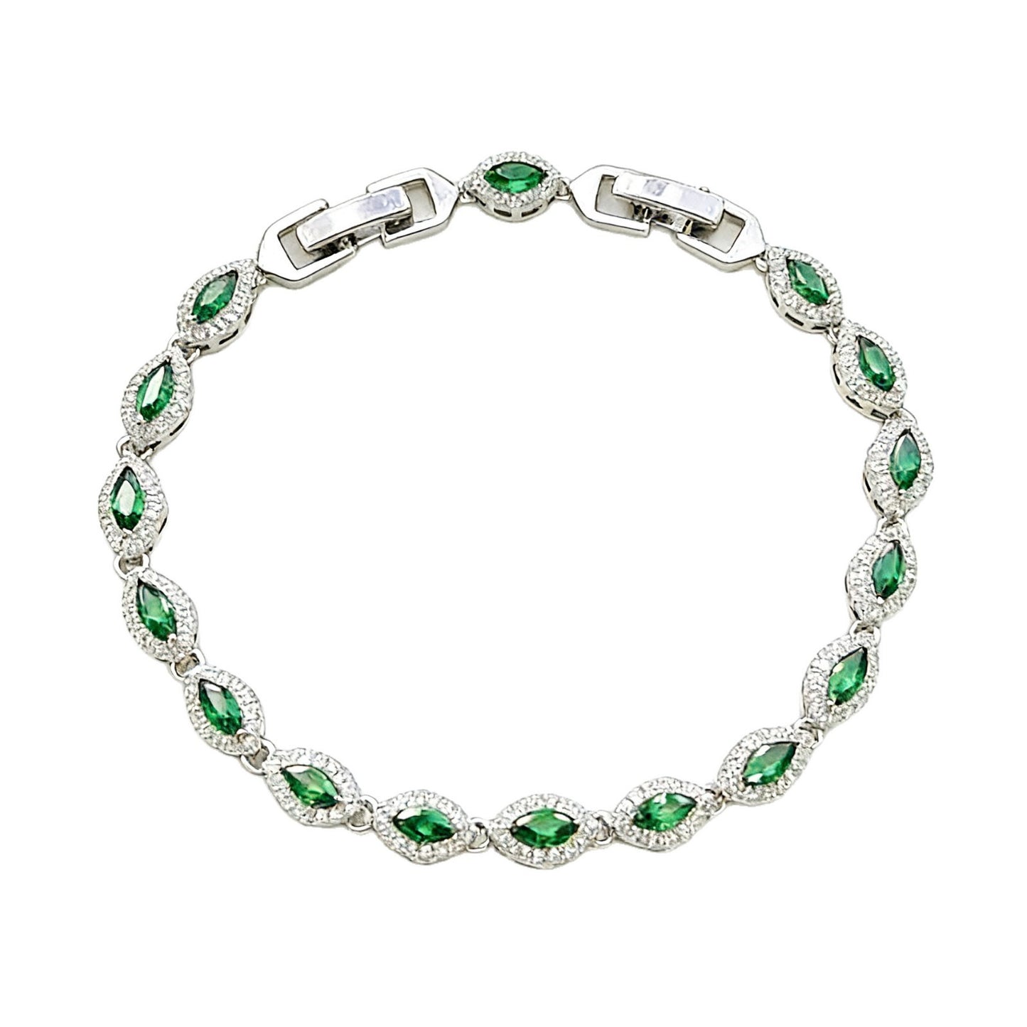 Women's Ruby Horse Eye Light Luxury High-grade Full Diamond Bracelet