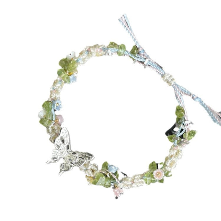 Small Butterfly Hand-woven Good-looking Sweet Summer Exquisite Carrying Bracelets
